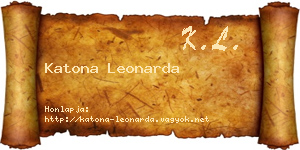 Katona Leonarda névjegykártya